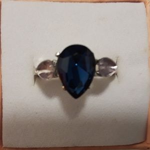 Sapphire and amethyst ring size 6, brand new